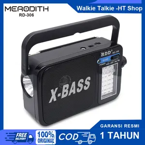 COD Merodith RD-306 Radio Saku Mini Portable FM/AM/SW dengan Murottal & Senter Suara Jernih Baterai Awet Spiker 3 Band Garansi 12 Bulan