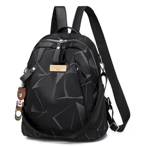 HANAMI Tas Ransel Wanita Korea Anti Air Hitam Backpack Sekolah Kerja Besar Batam Ori Ellesma TA395B5