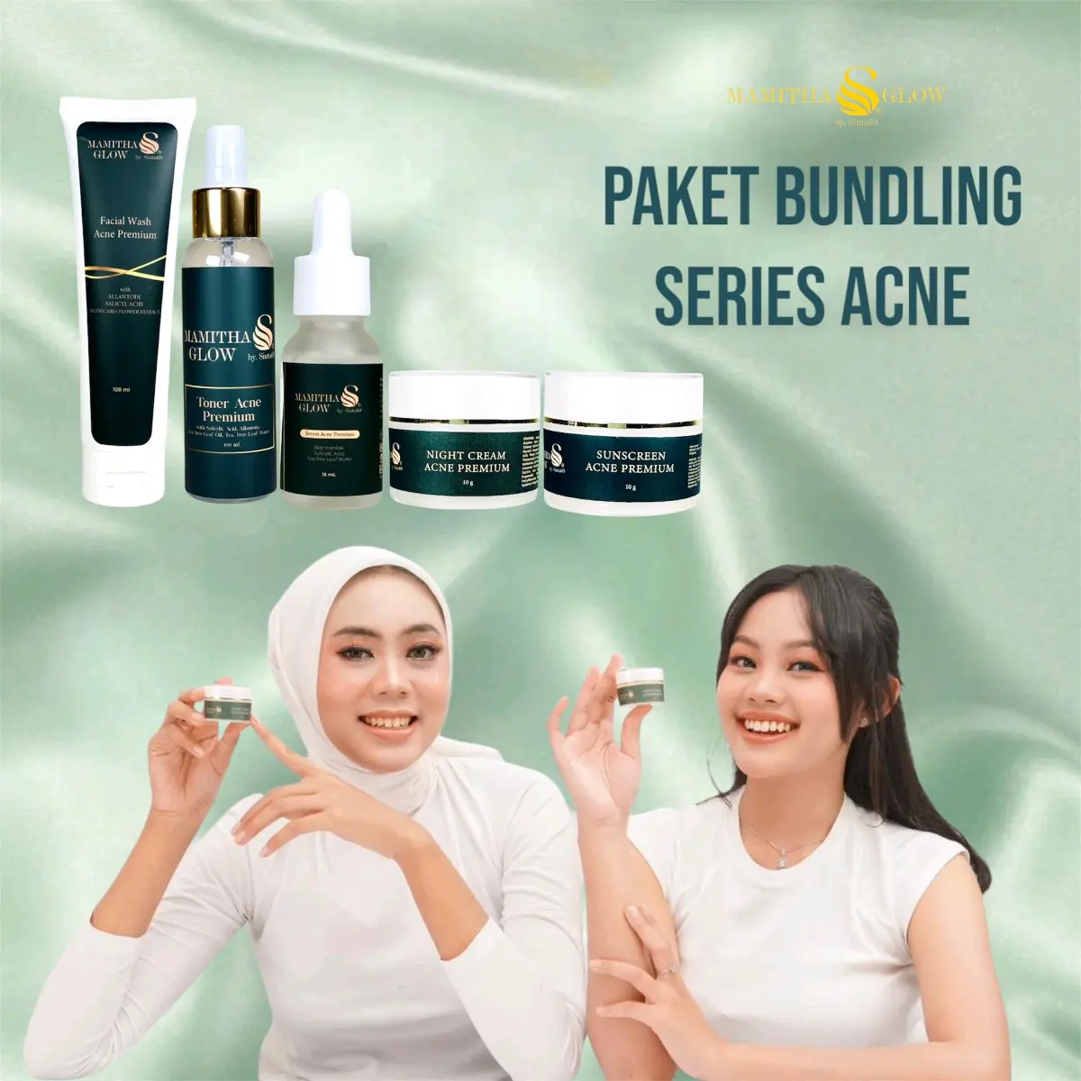 PAKET SERIES ACNE PREMIUM MAMITHAGLOW BY SINTA 69 Treatment Perawatan Wajah Berjerawat Berminyak