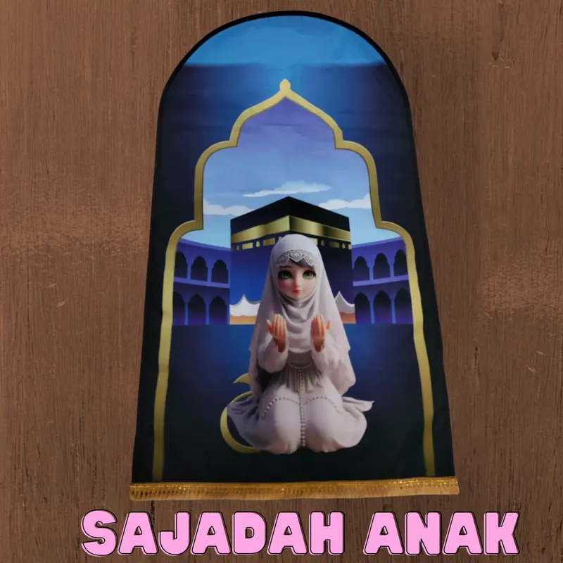 SAJADAH ANAK KARAKTER ( BISA CUSTOM NAMA ANAK ) 2