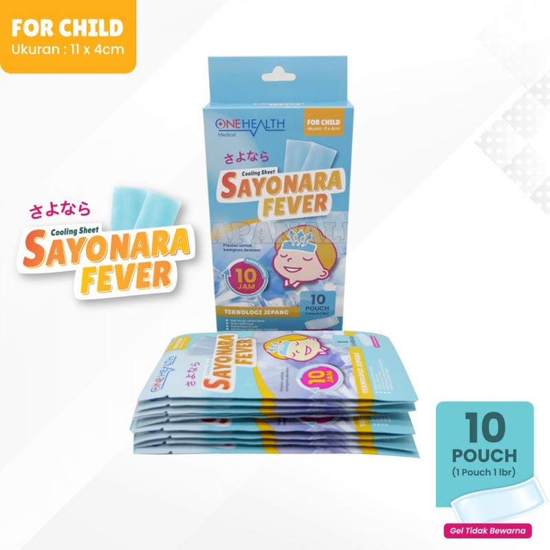 NEHEALTH SAYONARA FEVER 11 X 4 CM Plester Demam / Plester Kompres Demam / Kompres Penurun Demam Perbox Isi 10 Pcs 0