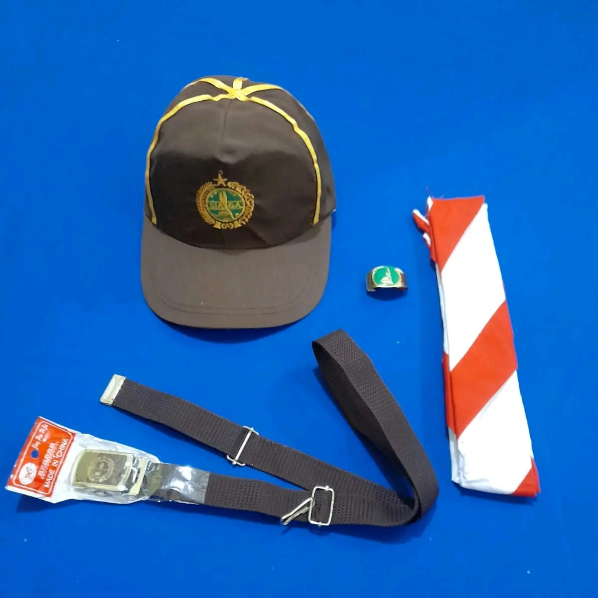 Set Topi siaga plus kacu dan sabuk murah mewah