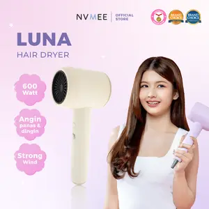 NVMEE - LUNA Hair Dryer Low Watt Pengering Rambut Recomended Daya Rendah dengan Angin Kuat & Desain Minimalis