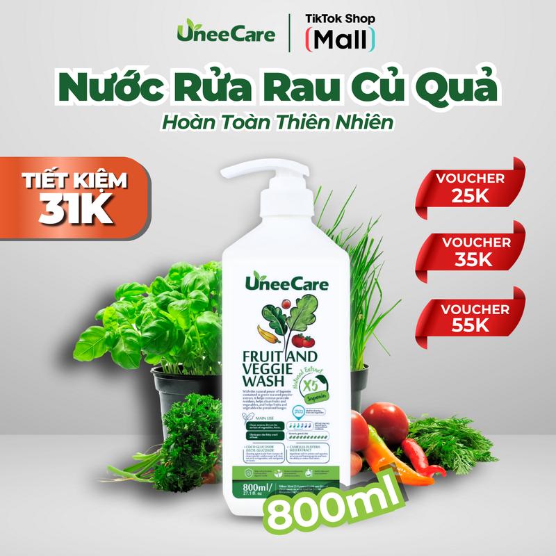   KOC  Nước rửa rau củ quả UneeCare - Loại bỏ bụi bẩn vi khuẩn và hóa chất tồn dư trên thực phẩm 