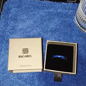 Racabel Amber Ceramic Ring Blue - Cincin Pria Wanita Keramik Biru Anti Karat