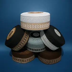 Peci bordir bugis muslim pria anak dan dewasa by MUH HAQ Tebal Kopiah haji Songkok Topi Hitam Putih