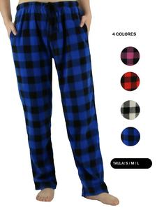 Pantalones de dormir de franela suave con estampado de cuadros y cordón ajustable, con bolsillos, ropa de casa de invierno ajustada, perfectos para Año Nuevo y Navidad