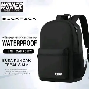 Backpack Waterproof Tas Ransel Pria Wanita Tas Laptop Taa Sekolah Ransel Cowok 088