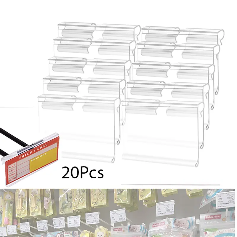 20 Pcs PVC Label Display Tampilan Label Harga/Market Supermarket - Shop ...