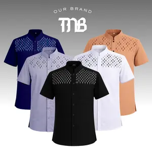TNB - Baju Koko Pria - Atasan - Lengan Pendek - Model Terbaru 2026 - Motif Bordir Diamond- Bahan Katun Impor - Gratis Ongkir - Bayar Ditempat
