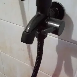 Shower Mandi 5 Mode Air Deras - Kran Shower Hitam Premium Set 4 Benda - Gagang Shower Tekanan Kuat & Hemat Air - GRATIS ONGKIR