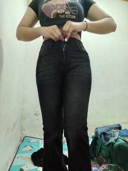 Product Review of ORE - CZ 930 Size 27-34 - Highwaist Strecht Cutbray Jeans Vintage Black Washed Slim-fitting Celana Kaki from J**n n**a 1