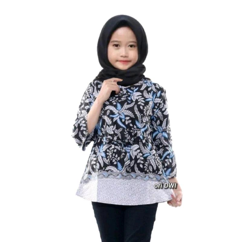 atasan blouse batik anak cewek umur 5 sampai 12 tahun | seragam muslim blouse anak cewek TPQ TPA 4