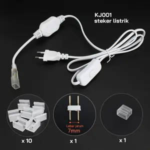 LED Light Strip Adapter 220V Remote Control dengan Socket Neon Light Accessorie
