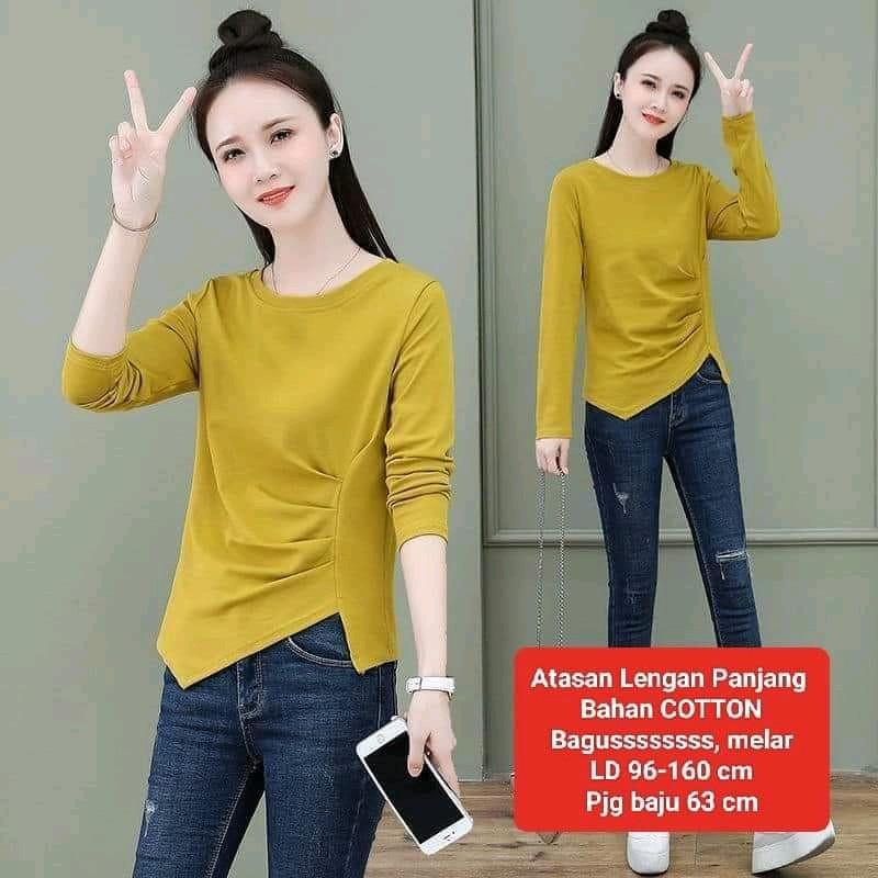 ATASAN WANITA LENGAN PANJANG COTTON IMPOR FASHION WANITA 2