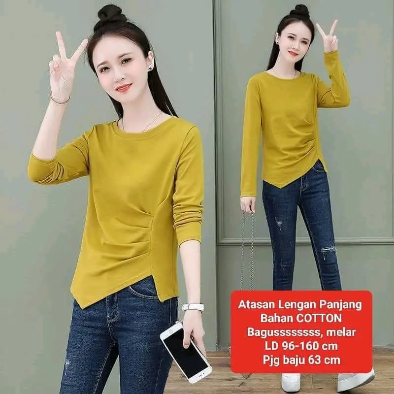 ATASAN WANITA LENGAN PANJANG COTTON IMPOR FASHION WANITA 2