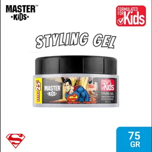 MASTER Kids Styling Gel Pomade Anak Minyak Rambut Anak Mousse 75 GR Formula Aman dengan Spiderman Superman Batman Tahan Lama Stylish