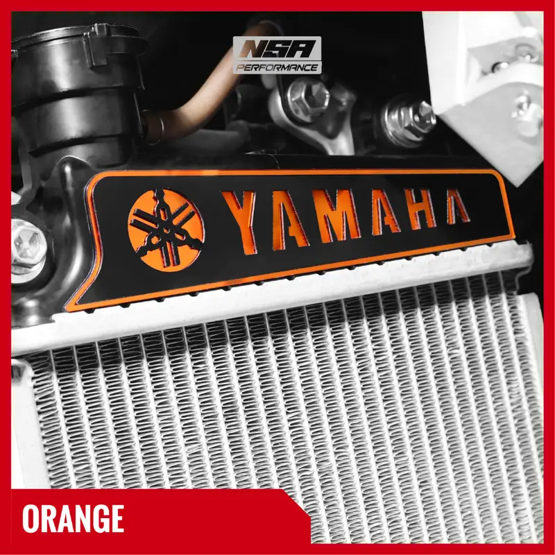 NSA GARNISH COVER LEHER RADIATOR YAMAHA TWO TONE Leher Radiator AEROX NMAX LEXI Aksesoris Motor NSA Performance Akrilik Engine Laser Motorcycle 2