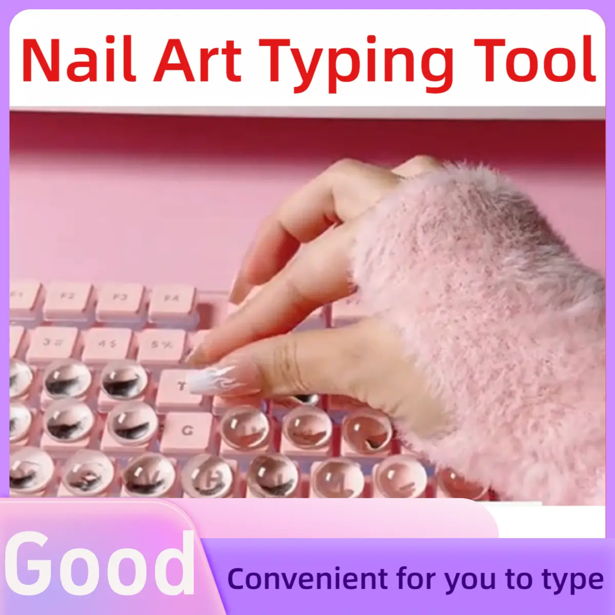 Keyboard, nail art, typing tool, notebook keyboard, silicone particles, easy typing keyboard, adhesive keyboard, essential for typing
