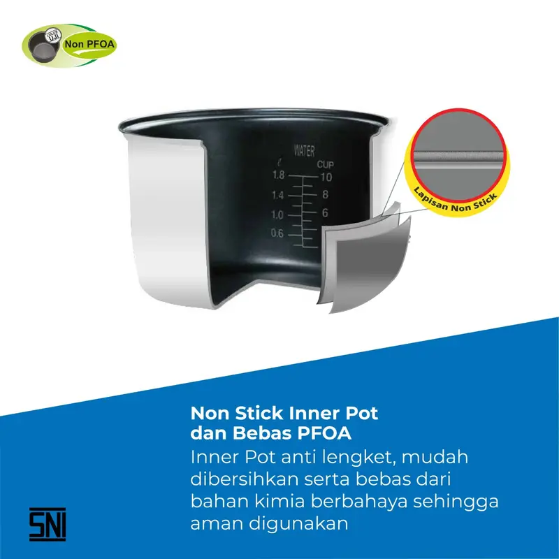 MIYAKO MCM606AB Magic Com Rice Cooker 0,6 Liter - Nuansa Samarinda 3