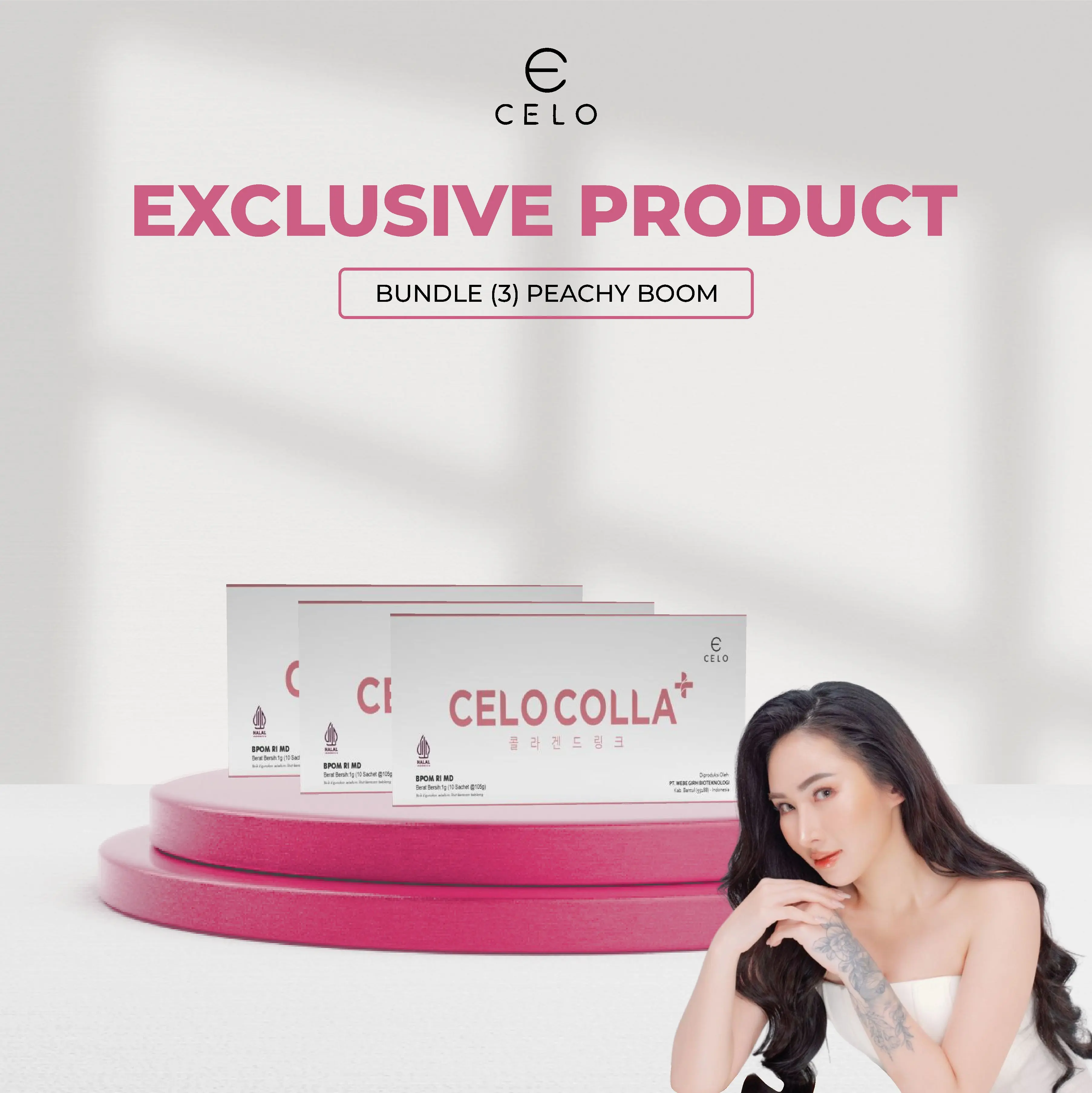 3PCS-BUNDLE CELO COLLA PEACHY BOOM