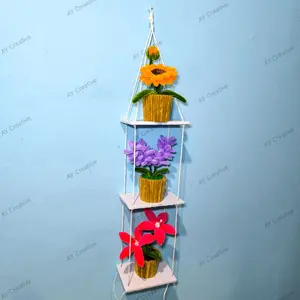 Rak tali gantung 1 susun 2 susun 3 susun minimalis Dinding 15×10