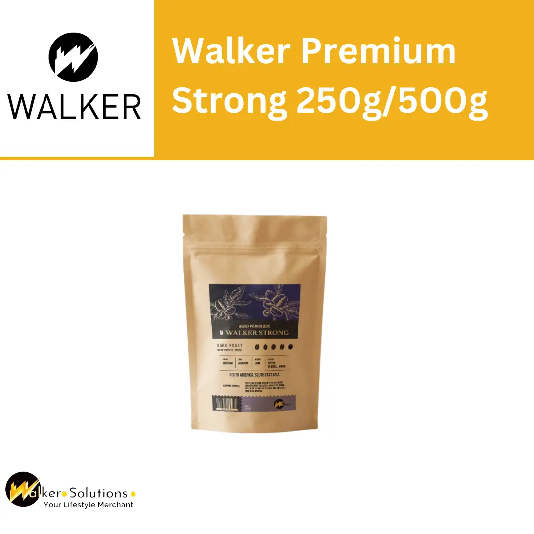 Walker Premium Blend Strong Coffee Beans 500g Dark Roast