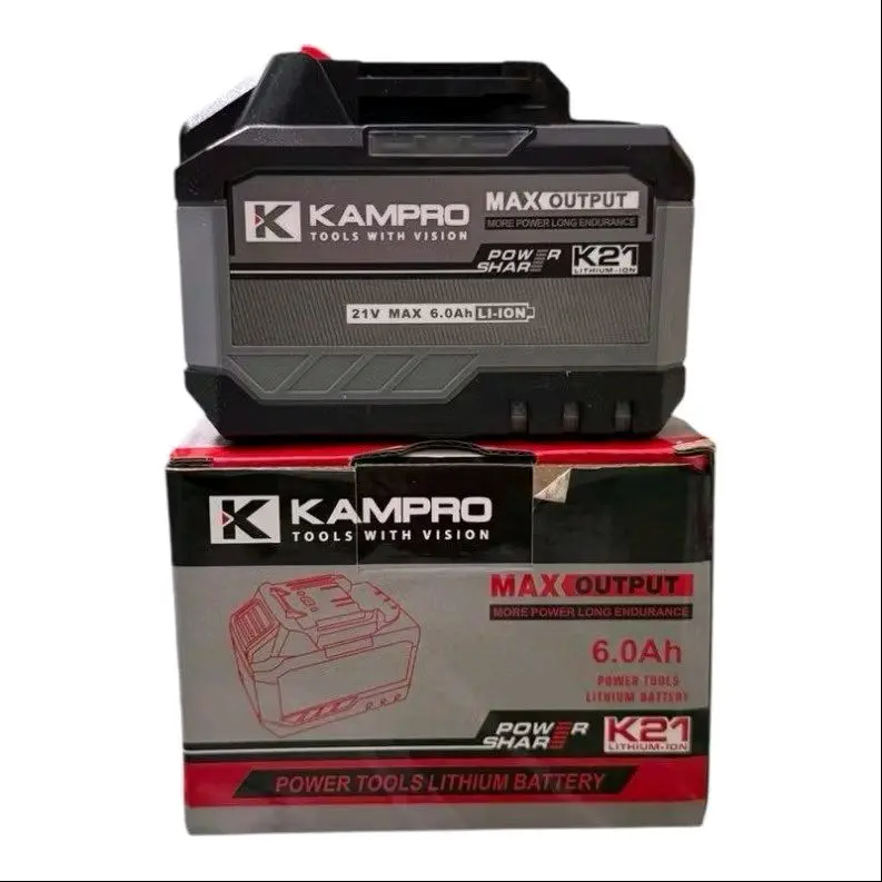 Pin 10 - 15 cell KAMPRO Pin Xám _ CHÂN PIN M21 _ vỏ pin ABS -  Bảng mạch to chống ngắt tải _chuyên cho máy rút lõi _ bulong 1