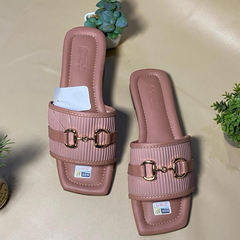 ISHI Sandal Selop Wanita Casual Terbaru Super Empuk Anti Slip Sendal Cewek Karet Shoes teplek premium 2
