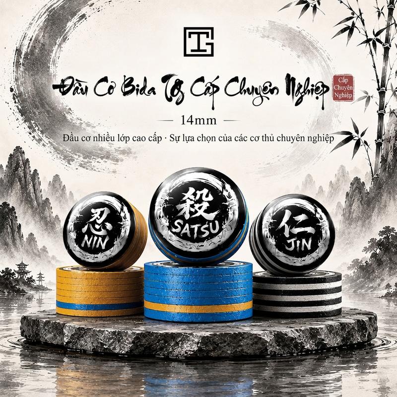 TALENT GAMER Cue Tip Pro I Gay Bi-a Dau Lon 9-Ball Tip Thay The Chat LuongGay Bi-aDau Lon9-Ball / Bi-a 9Cue Tip / Tip GayChuyen Nghiep / ProPlayerTip Da Cao CapTournamentMoi 2026 / M6iVeSieu Ben / Chat Luong