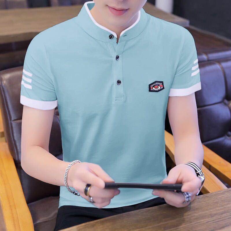 Product Introduction of Men s polo T shirt men Cotton short sleeved slim fit graphic tops men plain Korean clothing plus size 3XL s410503886 1