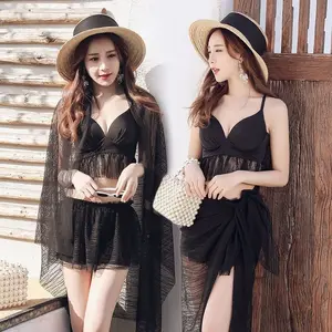 Zavanese Bikini One Set Yoona Isi Rok Panjang Top Bikini dan Celana Boxer Swimsuit Wanita Swimwear Pantai Wanita - DS062 DS105