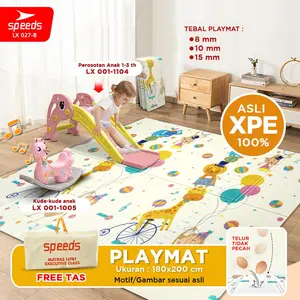 [MOTIF A] Speeds Playmate Lipat Anak Playgym & Playmat Biru Tua Bayi Playmate 180 x 200 Tebal 8mm/10mm Karpet Bayi Anti Air 027-15