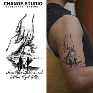 Hình Xăm Tạm Thời, Thiết Kế La Bàn Bốn Gia Đình, Kích Thước Nhỏ, Kéo Dài Trong 15 Ngày, Không Thấm Nước Và Chống Chà Xát. Miếng Dán Hình Xăm