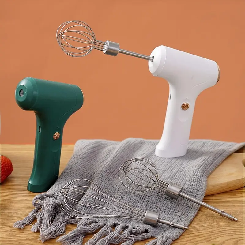 Mixer Tangan Mini Tanpa Kabel USB Rechargeable Hand Mixer 2 Detachable Whisk/Super Hand Mixer Free 2 Buah Alat Pengocok / Mixer RANDOM 4