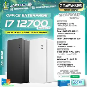 PC Office i7 12700 Gen 12/13/14/15 | Desktop CPU Rakitan High Kantor 3D Design Editing Trading AI Engineer Enterprise Garansi Resmi