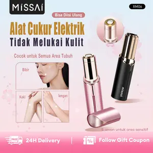 (BISA COD） Missai XM06 Alat Cukur Bulu Wanita Epilator Pencukur Alis Cukuran Shaver Penghilang Bulu Halus Elektrik Mini Portable Vs VIVID Mesin Wajah Eyebrow Mesin Wajah mermaid hair waver