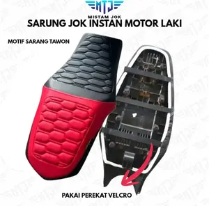 Sarung Jok Motor Laki VixIon Verza CB150R Megapro Byson Instan Langsung Pasang Kulit Jok Motor