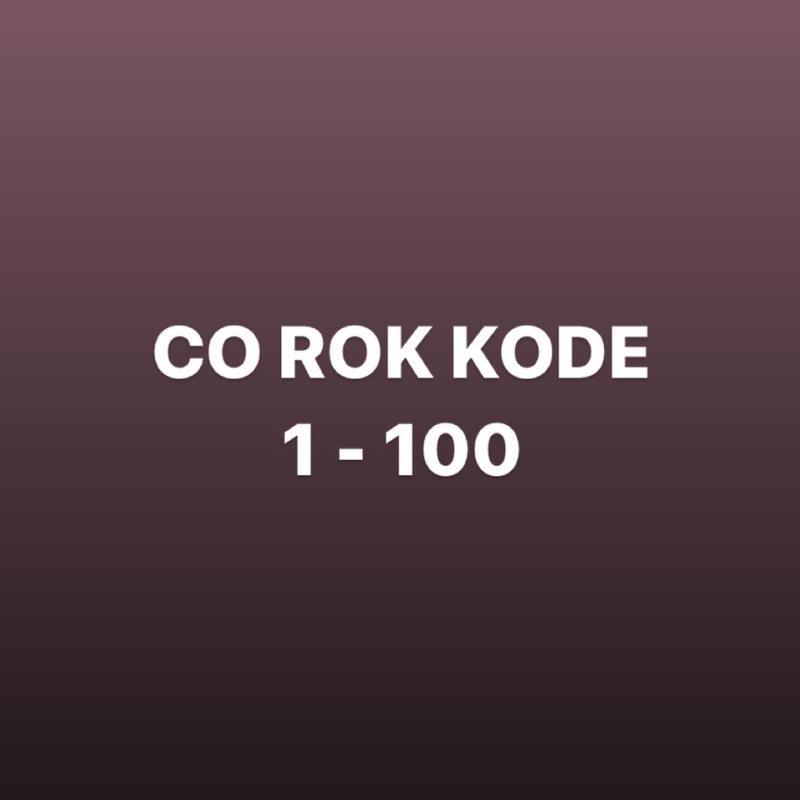ROK KODE 1 - 100 PREMIUM BRAND 0