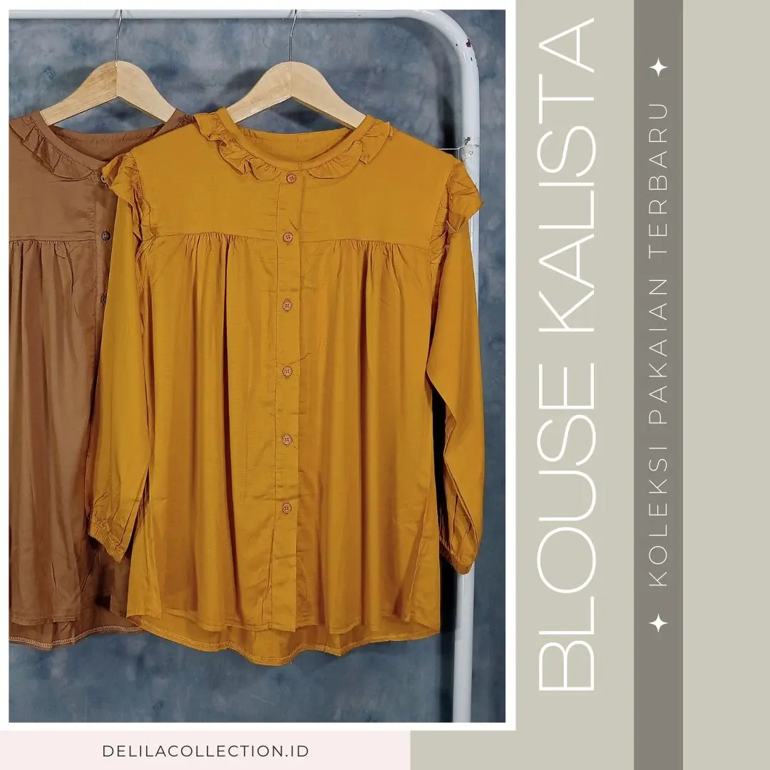 Blouse Wanita atasan perempuan dengan rempel minimalis kalista