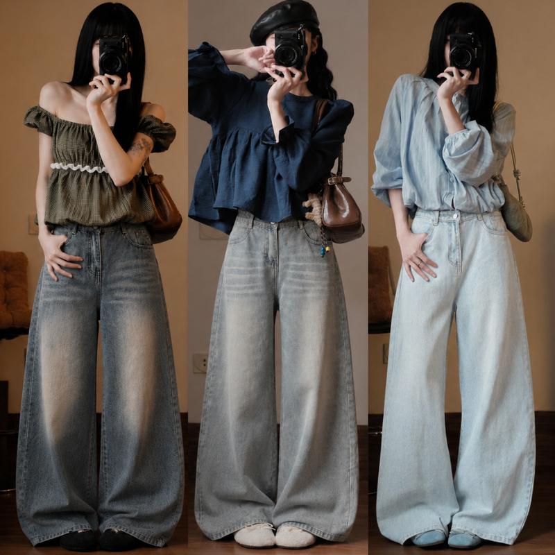 MIAA Quần Jeans Wash Cạp Cao Form Rộng Ống Suông 33cm RETRO ver 3 Unisex Size S-2XL Chất Liệu Jean Cao Cấp Kiểu Dáng Thanh Lịch & Thoải Mái