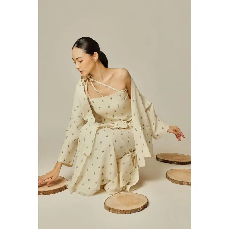 White Moyra Tenun Top - OE 0