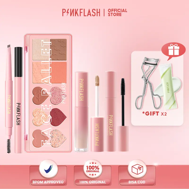 [Official]PINKFLASH New Year Suit 6PCS/SET OhMyColor 1 Anniversary Makeup Beauty Sets Full Makeup Set Complete Eye Makeup Gift  Liquid Lipstick