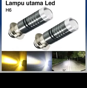 Lampu H6 D2 putih/kuning Led H6 Laser Hi Lo Beam 2 Warna Ac Dc Bebek Matic Universal - H6  harga satuan