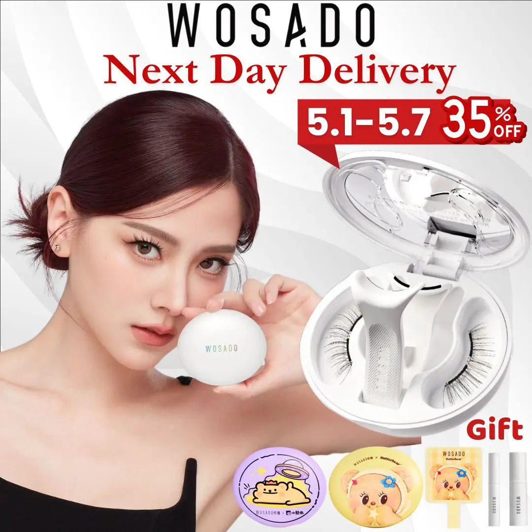 WOSADO【SG 】New Version Magnetic False Eyelash Lash False Eyelash Makeup Cosmetic Eyelash Extensions  Lightweight w osado Soft long lasting