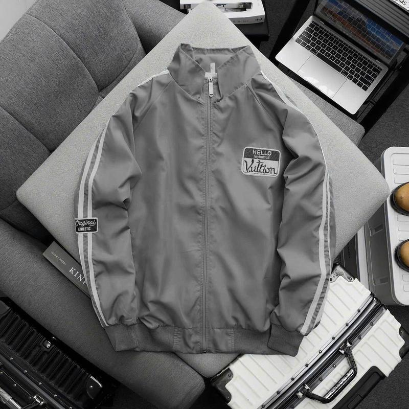 Áo khoác dù nam nữ - Áo gió màu xám đen viền tay chất dù 2 lớp chống nước nhẹ