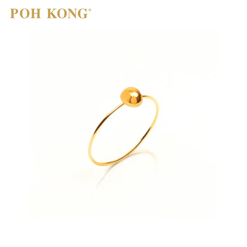 POH KONG 916/22K Gold Tiny Orb Mini Ring