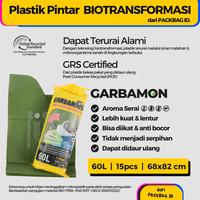Gambar PACKBAG Garbamon 60L Lemongrass Kantong Sampah Wangi Biodegradable Bahan Recycle Isi 15 pcs dari PACKBAGID Kota Tangerang 1 Tokopedia