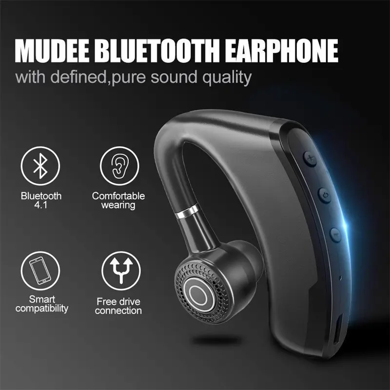 ROR Store - tai nghe không dây V9 Tws, tai nghe Bluetooth , Điều khiển bằng giọng nói, âm nhạc, thể thao, Bluetooth , rảnh tay, kinh doanh, tai nghe Bluetooth 4.1, tai nghe khử tiếng ồn Nhét Tai Nghe Nhạc Earphone 1