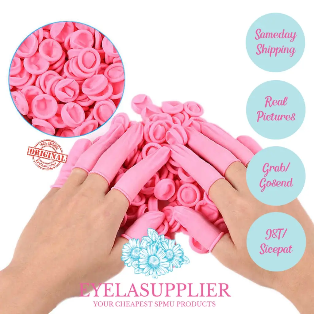 Sarung Jari Karet Tebal Finger Cots Alice Dental Coat Coats Pelindung Tangan Rubber Latex